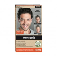 Aromaganic 纯天然有机植物男士染发膏 不含PPD（棕色 3.0N）